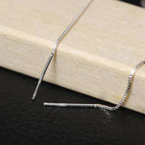 925 Silver Ginkgo Leaves Threader Earrings for Women