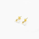 925 Silver CZ Pear Stud Earring Women Wedding Fine Jewelry