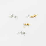 925 Silver CZ Pear Stud Earring Women Wedding Fine Jewelry
