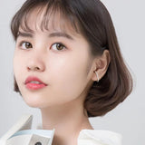 Silver 925 Stud Earrings Minimalist C Smail Fine Women Jewelry