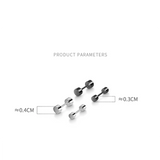 925 Sterling Silver Geometric Barbell Stud Earrings
