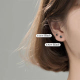 925 Sterling Silver Geometric Barbell Stud Earrings