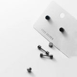 925 Sterling Silver Geometric Barbell Stud Earrings