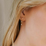 High Zircon Earring 925 Sterling Silver Cartilage Stud Pendiente Plata Jewelry