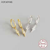 925 Silver Lightning Drop Earrings for Women, Fine Jewelry