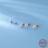 Christmas Snow 925 Silver Earrings For Women Girls Ladies Stud Earrings