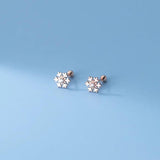 Christmas Snow 925 Silver Earrings For Women Girls Ladies Stud Earrings
