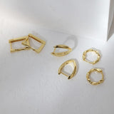 925 Sterling Silver Twisted Hoop Earrings 18K Plated Jewelry Accessories