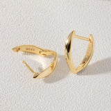 925 Sterling Silver Twisted Hoop Earrings 18K Plated Jewelry Accessories