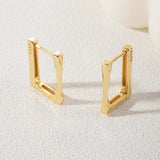 925 Sterling Silver Twisted Hoop Earrings 18K Plated Jewelry Accessories
