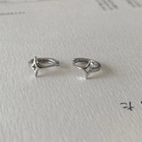 925 Silver Hollow Star Stud Earrings Women Retro Banquet Jewelry