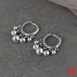 925 Sterling Silver Tassel Hoop Earrings for Women