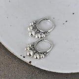 925 Sterling Silver Tassel Hoop Earrings for Women