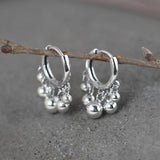 925 Sterling Silver Tassel Hoop Earrings for Women