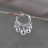 925 Sterling Silver Tassel Hoop Earrings for Women