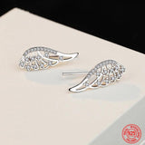 925 Silver Angel Wing Earrings Personality Jewelry Gift