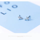 Colusiwei 925 Silver CZ Cross Stud Earrings for Women