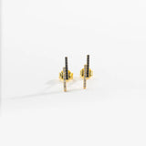 925 Silver CZ Stud Earring Clips Crystal