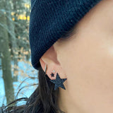 925 Silver CZ Stud Earring Clips Crystal