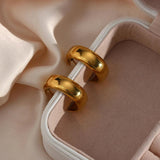 Minimalist Hoop Earrings Stainless Steel Women Jewelry