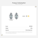 925 Silver Golden CZ Stud Earrings Anniversary Gift