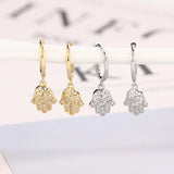 925 Silver Family Tree Pearl Sunflower Stud Earrings