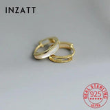 925 Silver Shell Hoop Earrings Women Fine Jewelry Geometric Accessories
