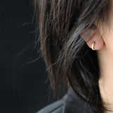925 Silver Shell Hoop Earrings Women Fine Jewelry Geometric Accessories