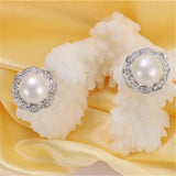 925 Silver Zircon & Pearl Earrings for Women