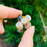 Natural Stone Pearl Earrings 925 Sterling Silver Jewelry
