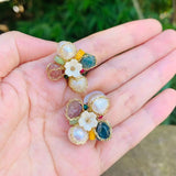 Natural Stone Pearl Earrings 925 Sterling Silver Jewelry