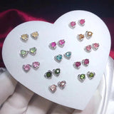 925 Silver Love Tourmaline Earring for Women