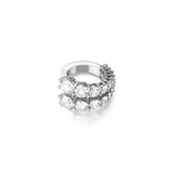 14K Filled Zircon Hoop Earring Cuff for Party Wedding