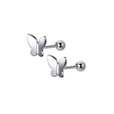 TrustDavis Sterling Silver Butterfly Stud Earrings Wedding Jewelry