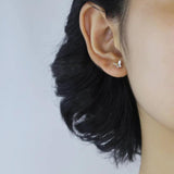 TrustDavis Sterling Silver Butterfly Stud Earrings Wedding Jewelry