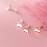 TrustDavis Sterling Silver Butterfly Stud Earrings Wedding Jewelry