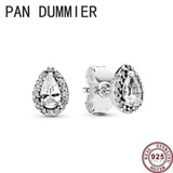 925 Silver Teardrop Water Drop Earrings Wedding Jewelry