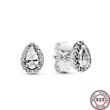 925 Silver Teardrop Water Drop Earrings Wedding Jewelry