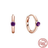 925 Sterling Silver Zircon Pav? Earrings Women Rose Jewelry