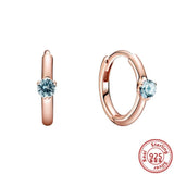 925 Sterling Silver Zircon Pav? Earrings Women Rose Jewelry