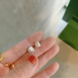 925 Sterling Silver Freshwater Baroque Pearl Stud Earrings