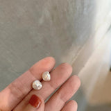 925 Sterling Silver Freshwater Baroque Pearl Stud Earrings