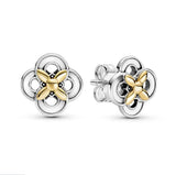 925 Silver Pot Pan Earrings Love Flower Wedding Jewelry
