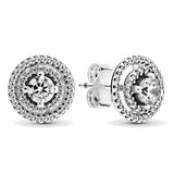 925 Silver Pot Pan Earrings Love Flower Wedding Jewelry