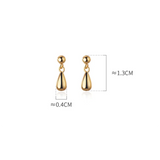 925 Silver Minimalist 18k Plated Drip Earrings