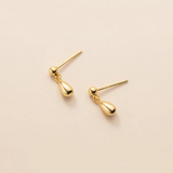 925 Silver Minimalist 18k Plated Drip Earrings