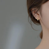 925 Silver Minimalist 18k Plated Drip Earrings