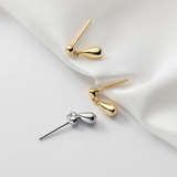 925 Silver Minimalist 18k Plated Drip Earrings