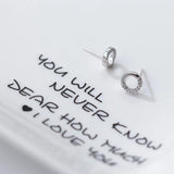 Zirconia Stud Earrings 925 Silver Jewelry