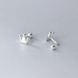 Crown Screw Back Earrings 925 Sterling Silver Small Ear Fine Jewelry